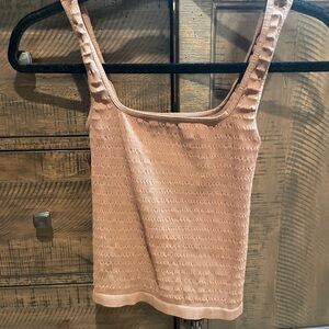 FREE PEOPLE Textured Camisole in Chocolate Brown